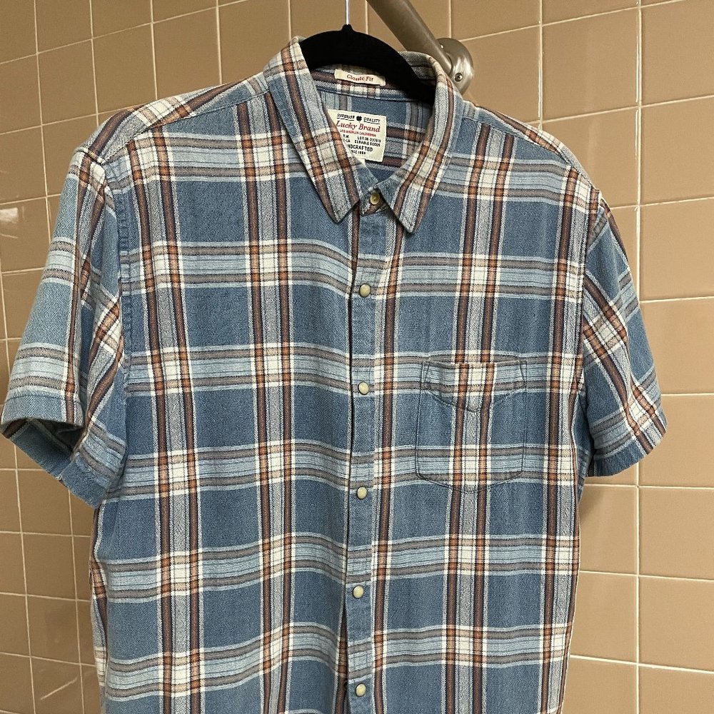 Lucky Brand Plaid Short Sleeve